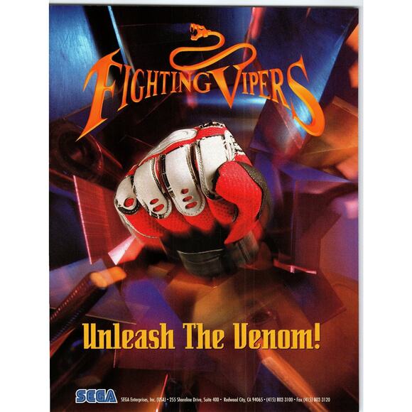 1996 Sega Fighting Vipers Arcade Flyer Nutcrack Tournament Promo - Picture 1 of 2